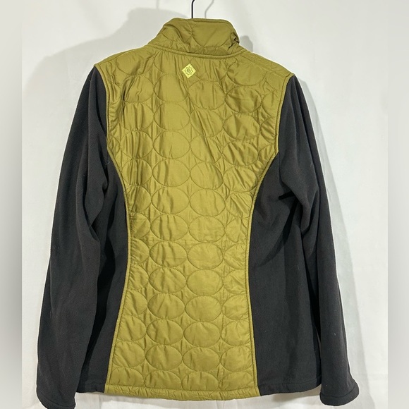 Sahalie Quilted-Front Fleece Jacket — Women’s M (Olive/Black) - Picture 3 of 8